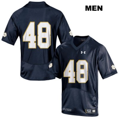 Notre Dame Fighting Irish Men's Xavier Lezynski #48 Navy Under Armour No Name Authentic Stitched College NCAA Football Jersey WSR1399SP